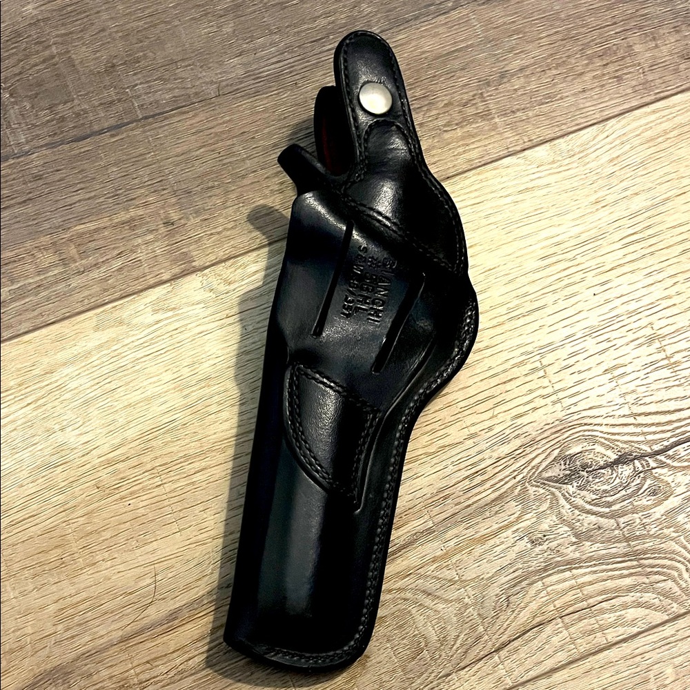 Black Leather Holster BIANCHI 5BHL S&W 38/357  Vintage Holster